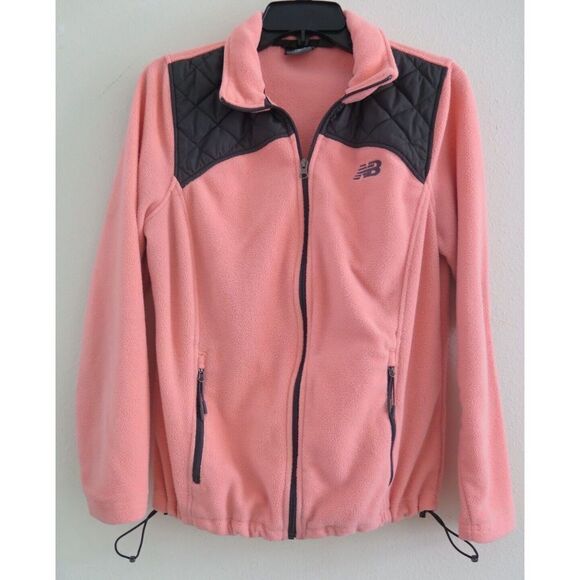 New Balance RN#130893 Women's Sz M Peach Full Zip Long Sleeve Fleece Jacket - Picture 1 of 5